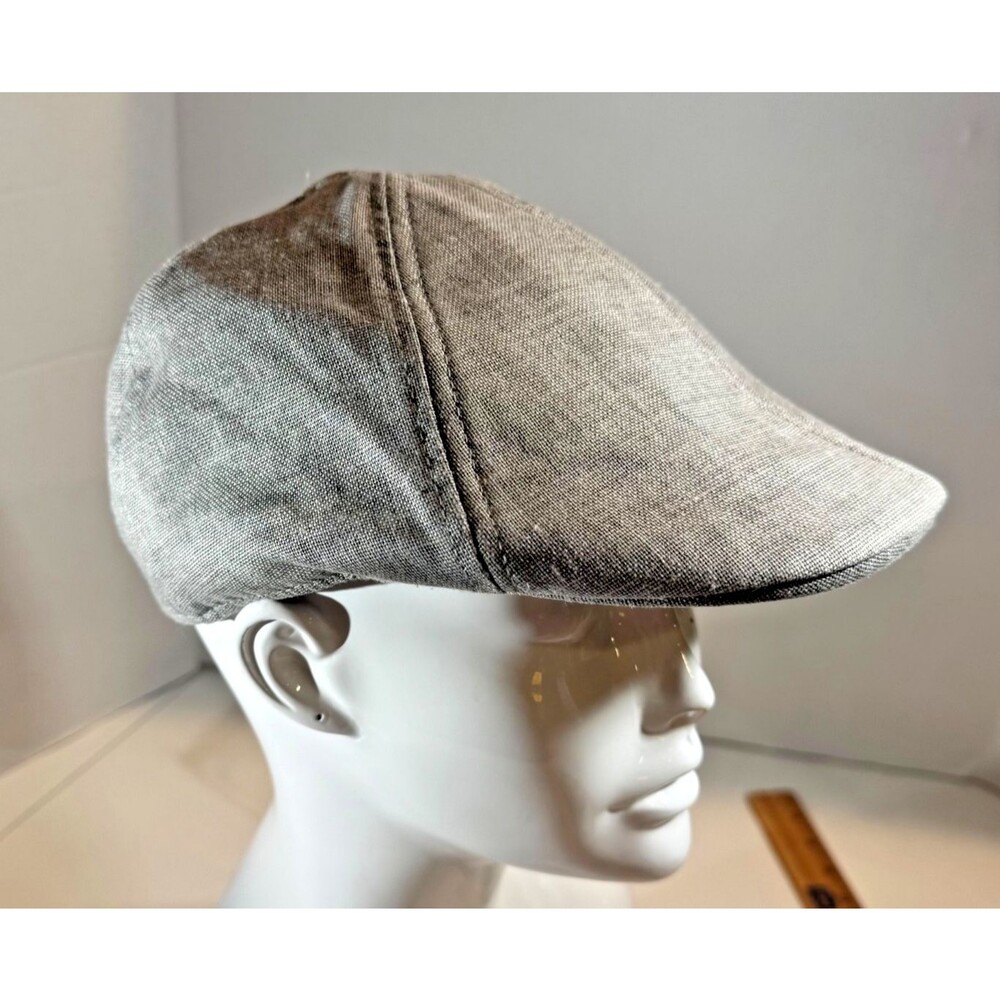 Epoch Hats Men's Gray Linen Flat Ivy Gatsby Summer Newsboy Hat S/M